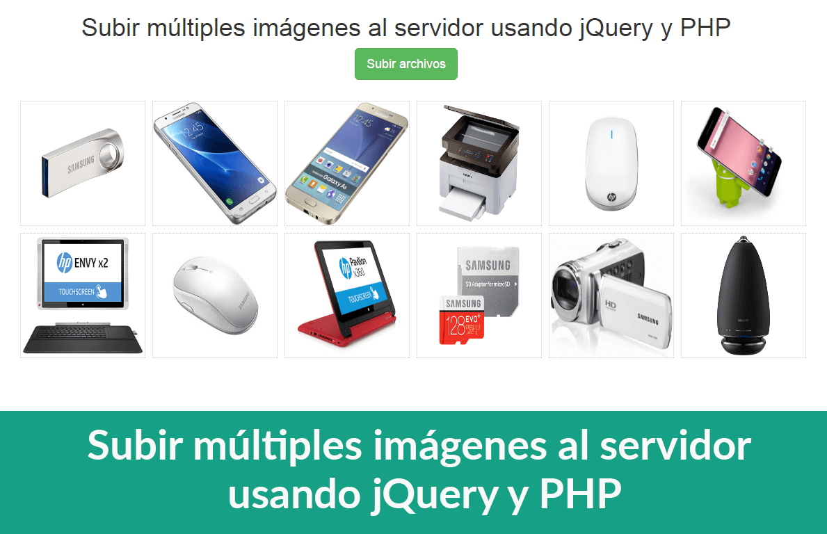Subir múltiples imágenes al servidor usando jQuery y PHP