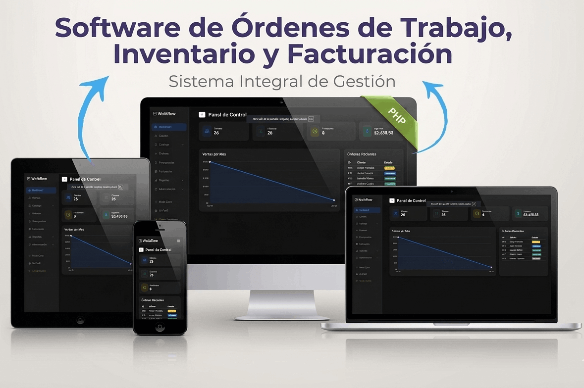 Software de Órdenes de Trabajo, Inventario y Facturación