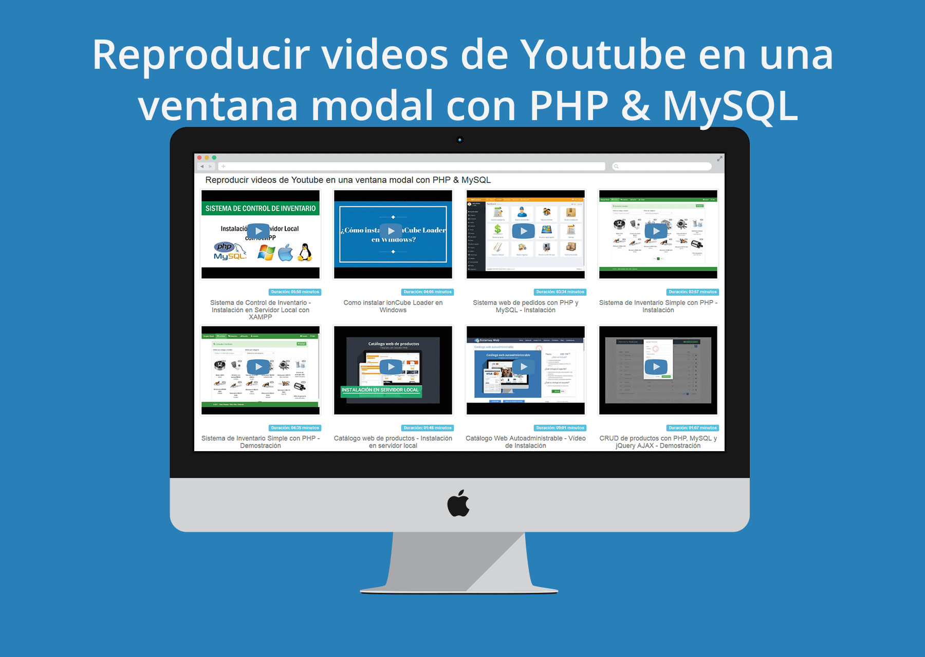 Reproducir videos de Youtube en una ventana modal con PHP & MySQL