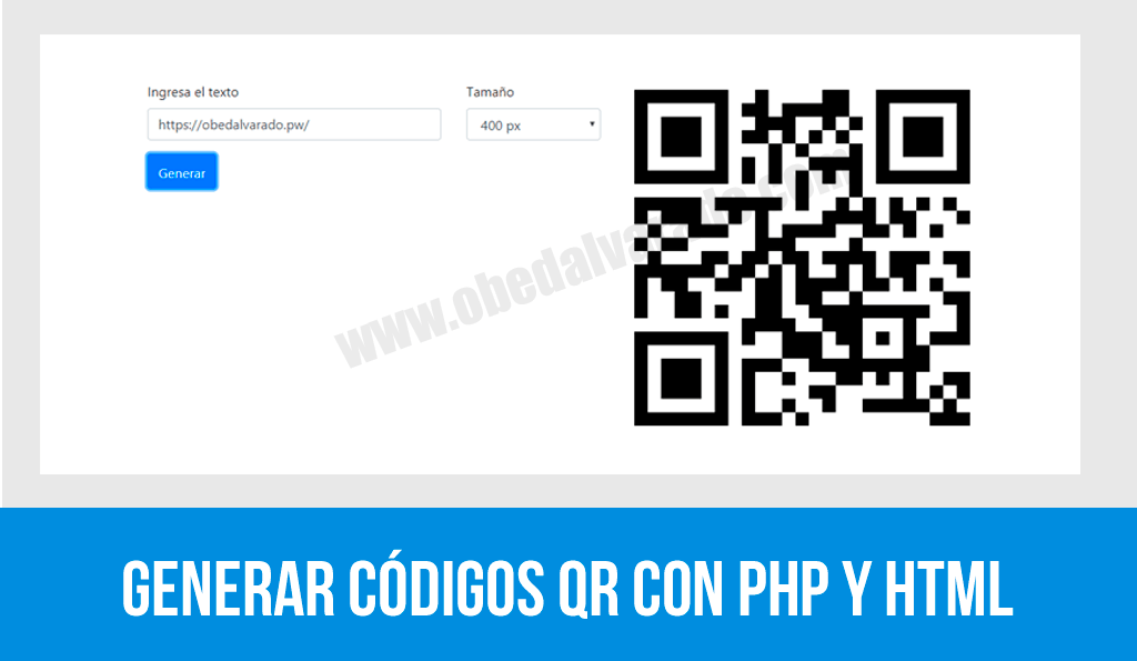Generar códigos QR con PHP y HTML