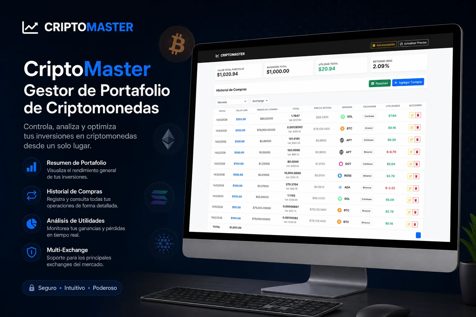 CriptoMaster: Herramientas web para gestionar tu portafolio de criptomonedas