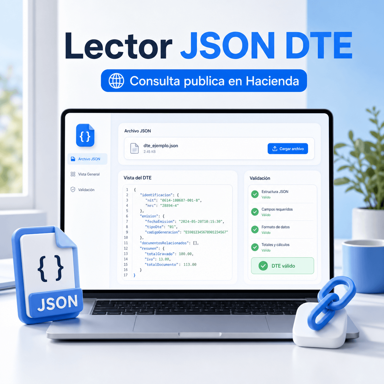 Lee, revisa y consulta archivos JSON de DTE